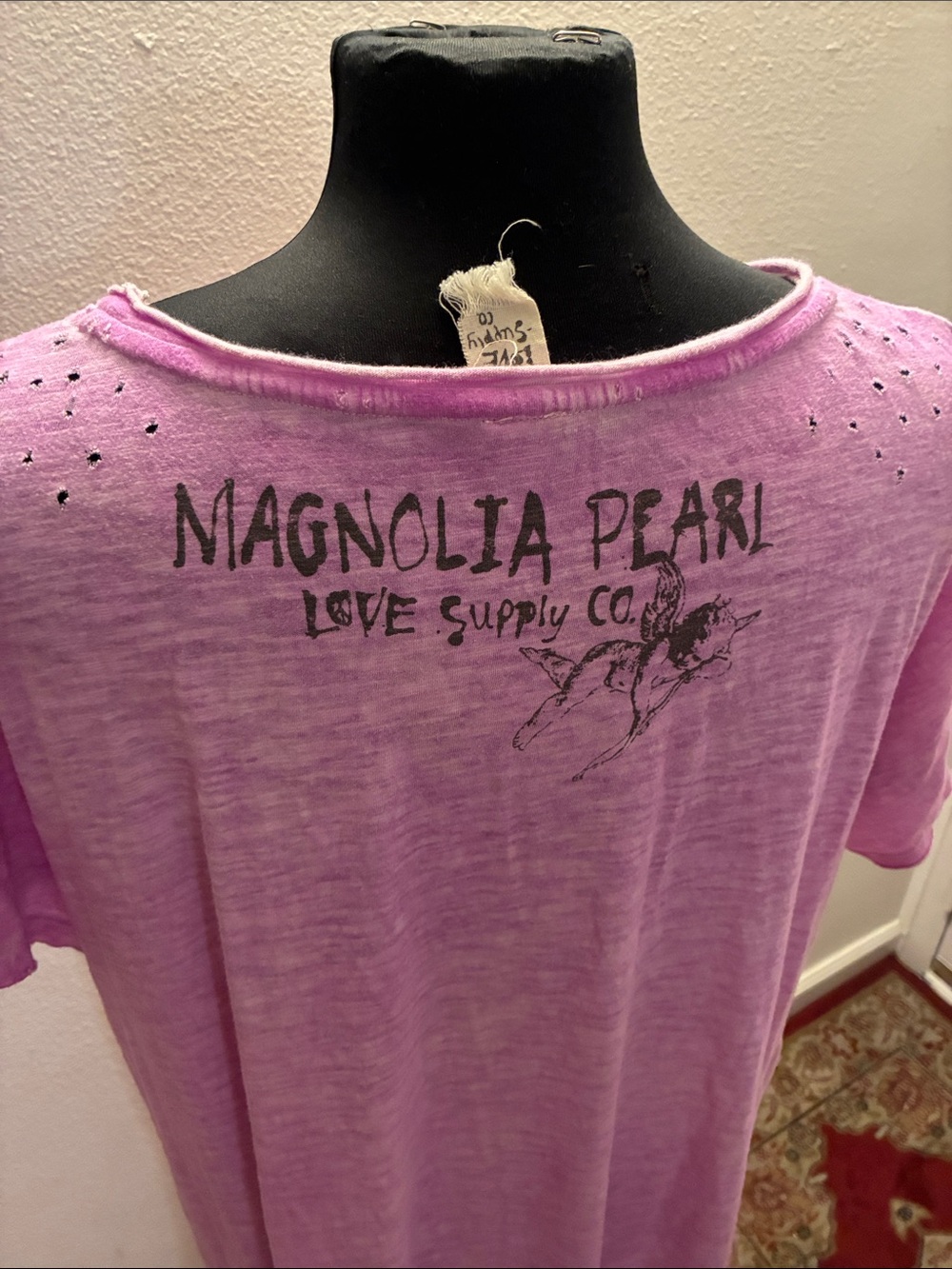 Magnolia Pearl Pink Cotton Virgin Mary Guadalupe roses of love  Maxi Dress - Picture 9 of 11